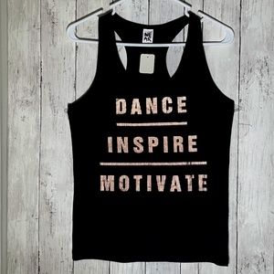 Zumba ‘Dance Inspire Motivate’ Racerback tank - Bold Black Marvelous Medium